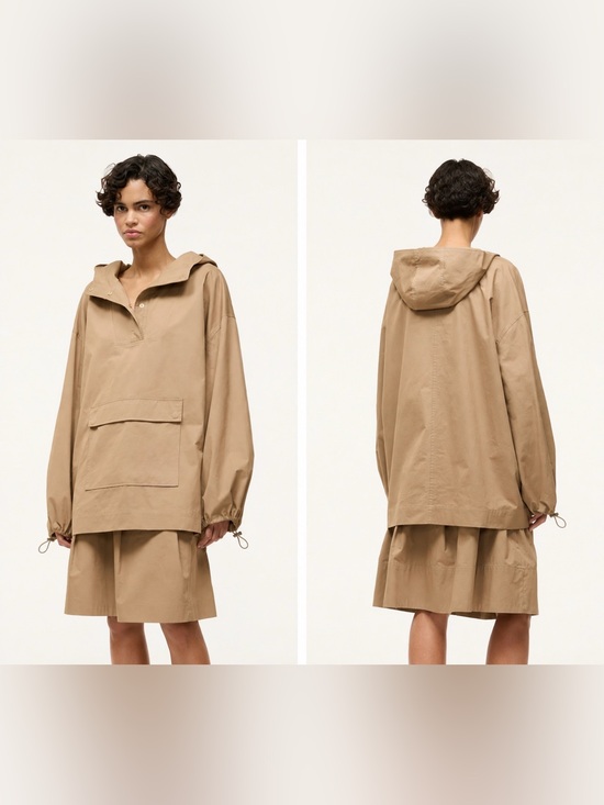 STAUD Jackets & Blazers - NWOT STAUD Lightweight Hooded Anorak Jacket in Desert - Size Small